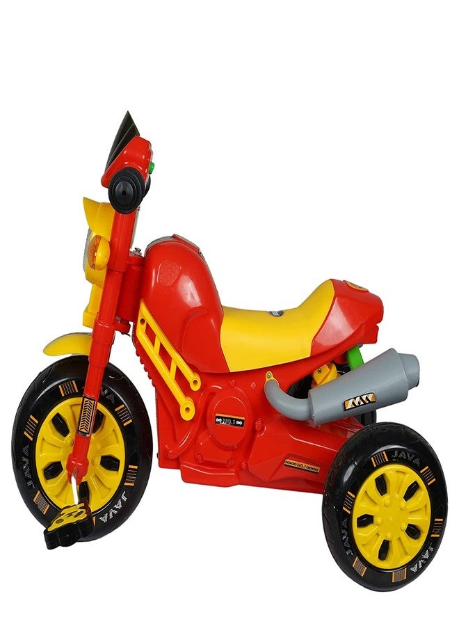 JoyRide Mini Bullet Scooter for Kids Plug & Play with Head Light Cushion Seat High Java Tricycle Smart Design Ride On Tricycle RED - Image 4